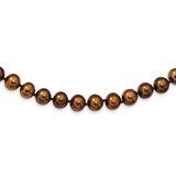 8-9mm Coffee Cultured Freshwater Pearl Necklace 24 Inch Sterling Silver Rhodium QH5159-24, MPN: QH5…