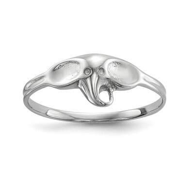 Elephant Ring Sterling Silver Rhodium-plated Polished QR6596, MPN: QR6596, 883957954684