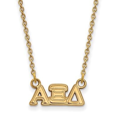 Alpha Xi Delta Extra Small Pendant with 18 Inch Chain Gold-plated Silver GP006AXD-18, MPN: GP006AXD…