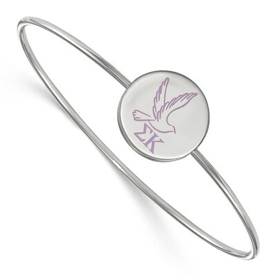 Sigma Kappa Enameled Slip-on Bangle Sterling Silver SS048SKP-8, MPN: SS048SKP-8, 191101103247