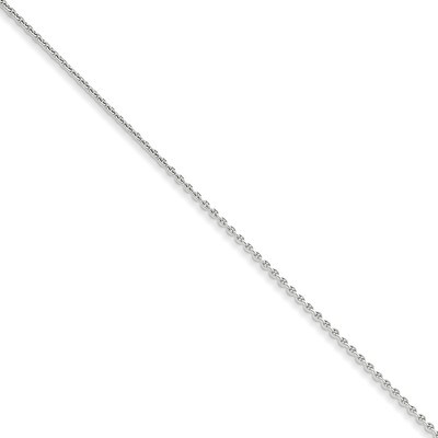 9 Inch 1.5mm Solid Polished Cable Chain 10k White Gold 10PE137-9, MPN: 10PE137-9, 191101598395