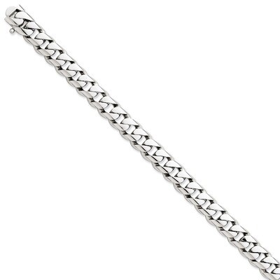 9mm Hand-Polished Curb Link Chain 9 Inch 14k White Gold WLK126-9, MPN: WLK126-9, 191101655098