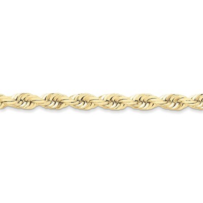 7mm Handmade Diamond-cut Rope Chain 8 Inch 10k Gold 10K050-8, MPN: 10K050-8, 886774400235