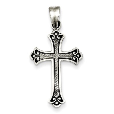Cross Pendant Antiqued Sterling Silver QC7257, MPN: QC7257, 883957137605