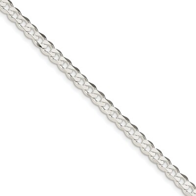 8 Inch Rhodium-plated 6mm Curb Chain Sterling Silver QCB150R-8, MPN: QCB150R-8, 886774014418