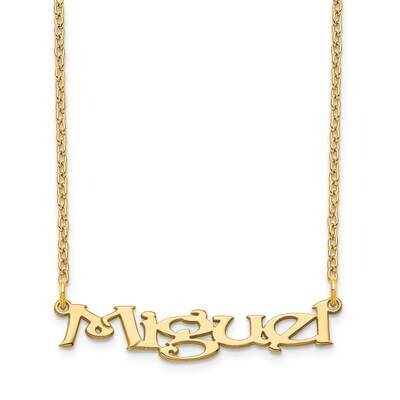 Fancy Block Nameplate Necklace 14k Gold XNA939Y, MPN: XNA939Y, 191101992742