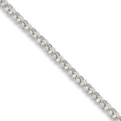 Lite 5mm Double Link Charm Bracelet 8.25 Inch 14k White Gold WSD1-8.25, MPN: WSD1-8.25, 886774121079