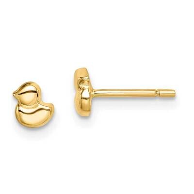 Duck Post Earrings 14k Gold SE2892 by Madi K, MPN: SE2892, 191101902970