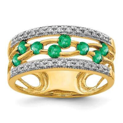 Emerald Diamond Ring 14k Gold RM5771-EM-013-YA, MPN: RM5771-EM-013-YA, 883957312989