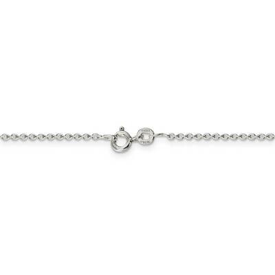 16 Inch Rhodium-plated 1.5mm Cable Chain Sterling Silver QCL040R-16, MPN: QCL040R-16, 886774126777
