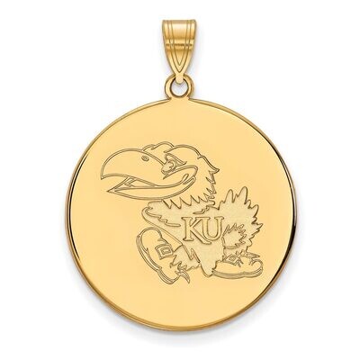 University of Kansas x-Large Disc Pendant 14k Yellow Gold 4Y063UKS, MPN: 4Y063UKS, 886774886398