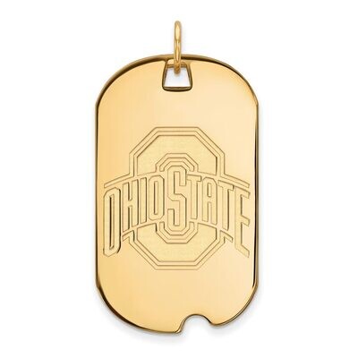 Ohio State University Large Dog Tag 14k Yellow Gold 4Y028OSU, MPN: 4Y028OSU, 886774878676