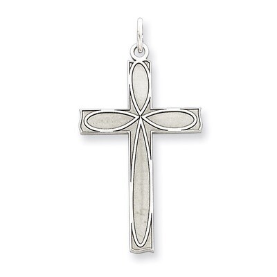Cross Pendant Laser Designed Sterling Silver QXR204, MPN: QXR204, 883957681221