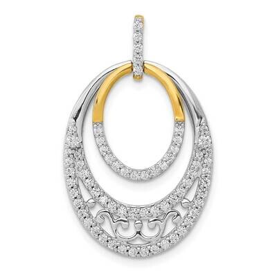 1/2Ct. Diamond Fancy Ovals Pendant 14k Two-Tone Gold PM3818-050-YWA, MPN: PM3818-050-YWA,