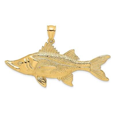 Tarpon Fish Charm 14k Gold 3-D K7958, MPN: K7958, 637218048663