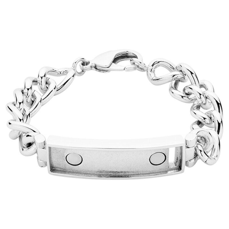 Nikki Lissoni Silver-plated Bracelet of 17cm Medium Magnetic Tags TB02S17M, MPN: TB02S17M, 87190753…