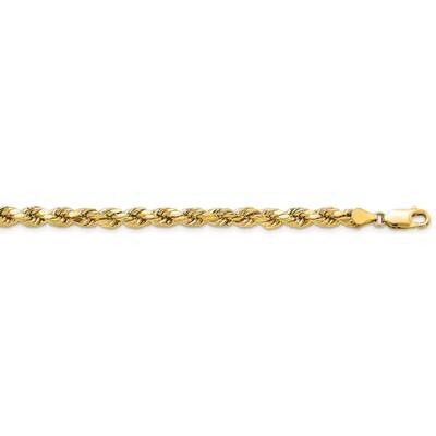 4.9mm Semi-Solid Diamond-Cut Rope Chain 24 Inch 14k Gold DH035-24, MPN: DH035-24, 883957175355