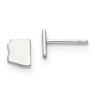 Arizona State Small Earrings 14k White Gold Engravable XNE50W-AZ, MPN: XNE50W-AZ, 886774758367