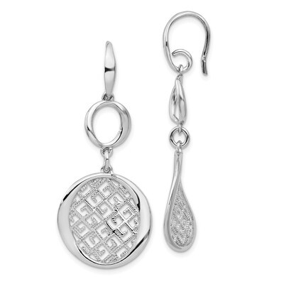 Leslie&#39;s Filigree Dangle Earrings Sterling Silver Rhodium-plated HB-QLE1226, MPN: QLE1226, 19110167…