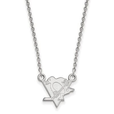 Pittsburh Penguins Small Pendant with Chain Necklace Sterling Silver SS015PEN-18, MPN: SS015PEN-18,…