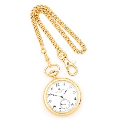 Charles Hubert IP-plated Stainless Open Face Pocket Watch XWA2745, MPN: XWA2745, 811233017129