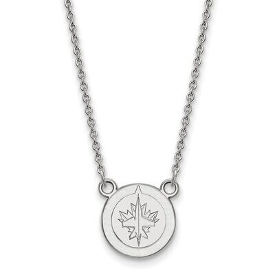 Winnipeg Jets Small Pendant with Chain Necklace 14k White Gold 4W013JTS-18, MPN: 4W013JTS-18, 88677…