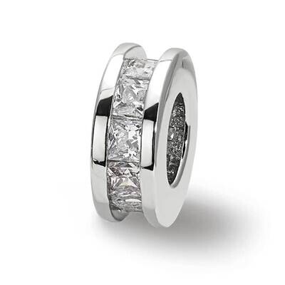 CZ Diamond Spacer Bead Sterling Silver QRS4030, MPN: QRS4030, 191101500336