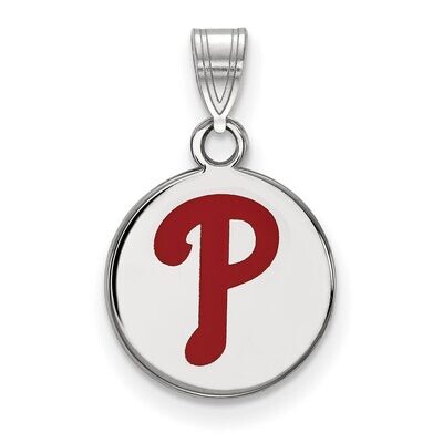 Philadelphia Phillies Small Enamel Disc Pendant Sterling Silver SS015PHI, MPN: SS015PHI, 8867746275…