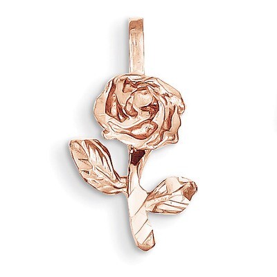 14k Rose-Gold Rose Charm K196, MPN: K196, 883957867601