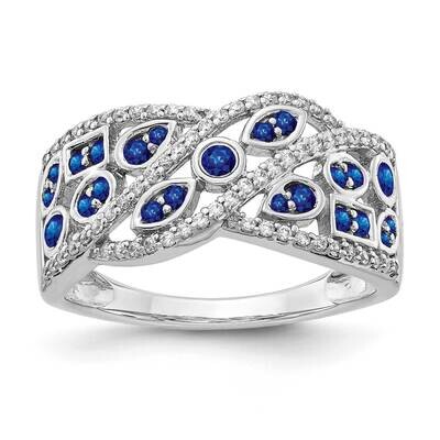 Sapphire Fancy Ring 14k White Gold Diamond RM3844-SA-025-WA, MPN: RM3844-SA-025-WA, 883957214467