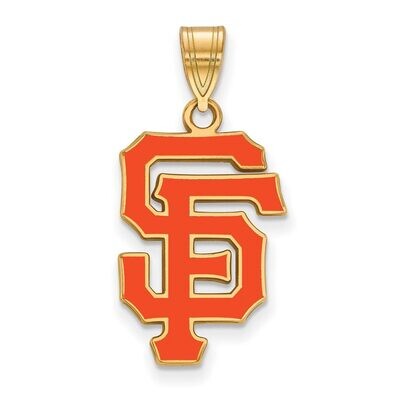 San Francisco Giants Large Enamel Pendant Gold-plated Silver GP031GIT, MPN: GP031GIT, 886774934266