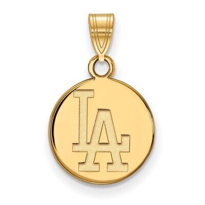 Los Angeles Dodgers Small Disc Pendant Gold-plated Silver GP013DOD, MPN: GP013DOD, 886774915708