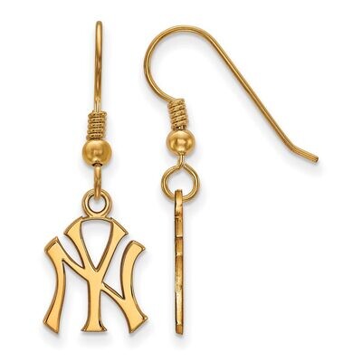 New York Yankees Small Dangle Earring Wire Gold-plated Silver GP007YAN, MPN: GP007YAN, 886774906652