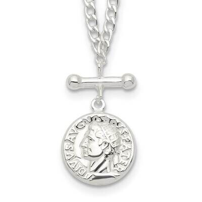 Replica Roman Coin Necklace 18 Inch Sterling Silver QG5991-18, MPN: QG5991-18, 191101782015
