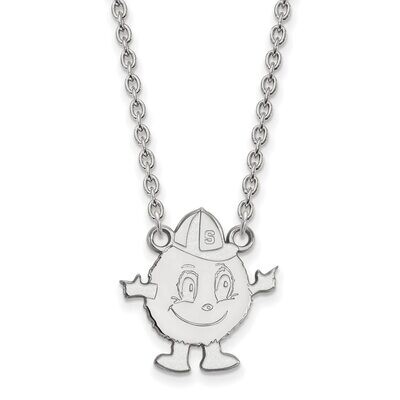 Syracuse University Large Pendant with Chain Necklace 14k White Gold 4W031SYU-18, MPN: 4W031SYU-18,…