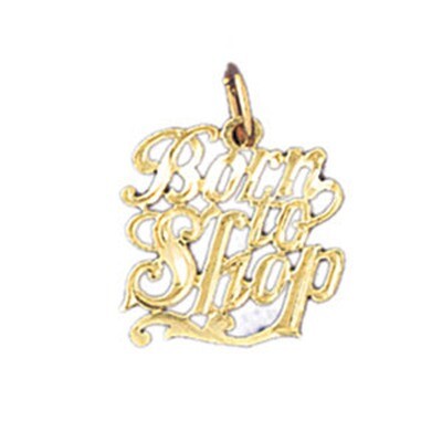 Dazzlers Jewelry Born To Shop Pendant Necklace Charm Bracelet in Yellow, White or Rose Gold 10822, …