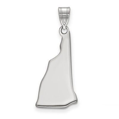 New Hampshire State Pendant Charm 14k White Gold Engravable XNA707W-NH, MPN: XNA707W-NH, 8867747536…