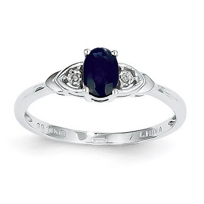 Sapphire Diamond Ring 14k White Gold Genuine XBS246, MPN: XBS246, 883957857602