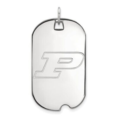 Purdue Large Dog Tag 10k White Gold 1W023PU, MPN: 1W023PU, 886774783451