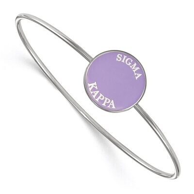 Sigma Kappa Enameled Slip-on Bangle Sterling Silver SS022SKP-7, MPN: SS022SKP-7, 886774603865