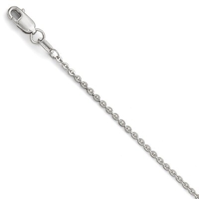 Leslie&#39;s Flat Cable Chain 24 Inch - 14k White Gold HB-4074-24, MPN: 4074-24, 886774965284