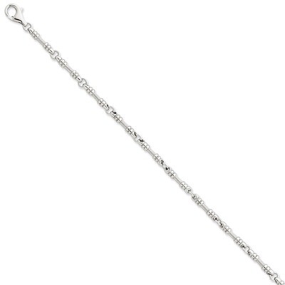 3.25mm Fancy Link Chain 20 Inch 14k White Gold WLK619-20, MPN: WLK619-20, 191101715990