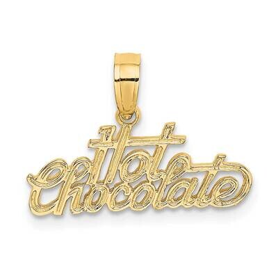 Hot Chocolate Charm 14k Gold Polished &amp; Engraved K8882, MPN: K8882, 637218027682