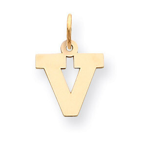 Small Block Initial V Charm 14k Gold YC664V, MPN: YC664V, 883957972947