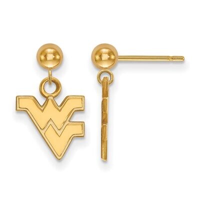 West Virginia University Earring Dangle Ball Gold-plated Silver GP010WVU, MPN: GP010WVU, 8867749121…