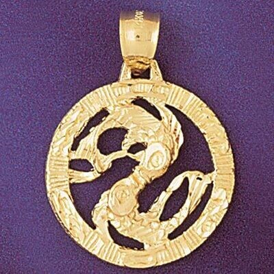 Dazzlers Jewelry Pisces Fishes Zodiac Pendant Necklace Charm Bracelet in Yellow, White or Rose Gold…