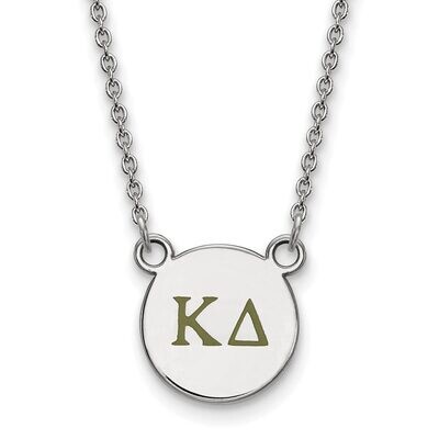 Kappa Delta Extra Small Enameled Pendant with 18 Inch Chain Sterling Silver SS027KD-18, MPN: SS027K…