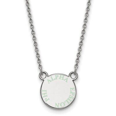 Alpha Epsilon Phi Extra Small Enameled Pendant with 18 Inch Chain Sterling Silver SS014AEP-18, MPN:…