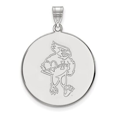 Iowa State University Extra Large Disc Pendant Sterling Silver SS039IAS, MPN: SS039IAS, 886774686639