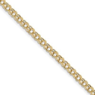 8.25 Inch Lite 5mm Double Link Charm Bracelet 10k Gold 10SSD1-8.25, MPN: 10SSD1-8.25, 191101601491